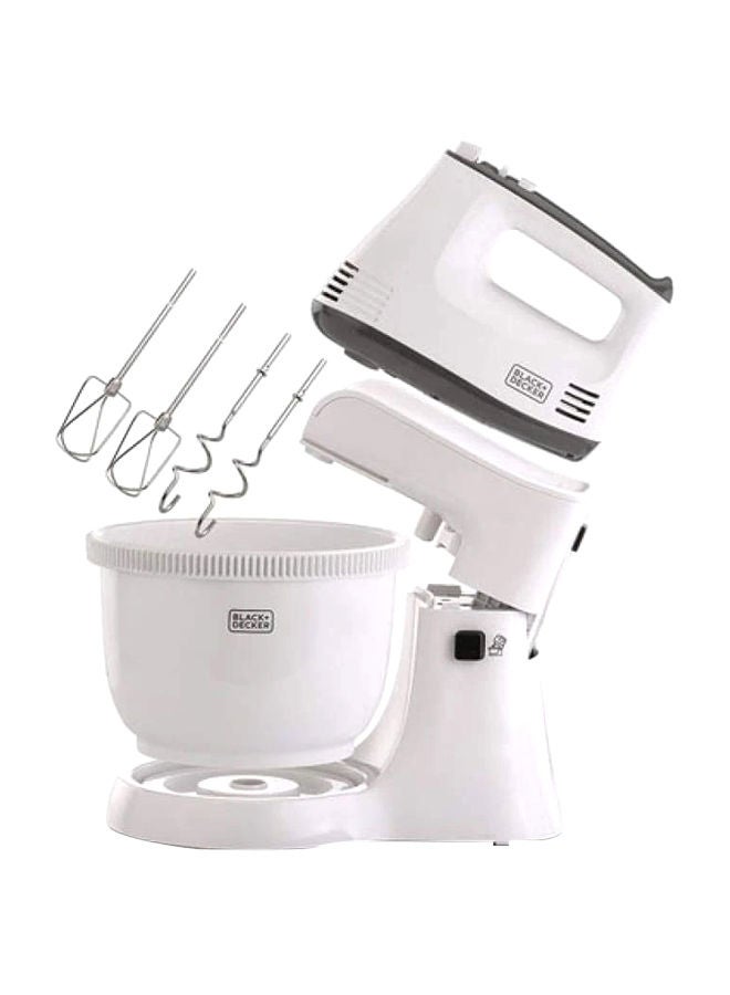 BLACK+DECKER 5 Speed Hand Mixer With Pot 3.5 L 300.0 W M700 White  - Image 1