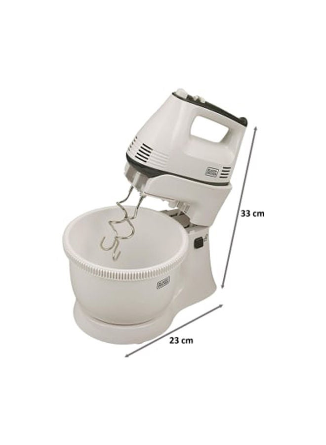 BLACK+DECKER 5 Speed Hand Mixer With Pot 3.5 L 300.0 W M700 White  - Image 3