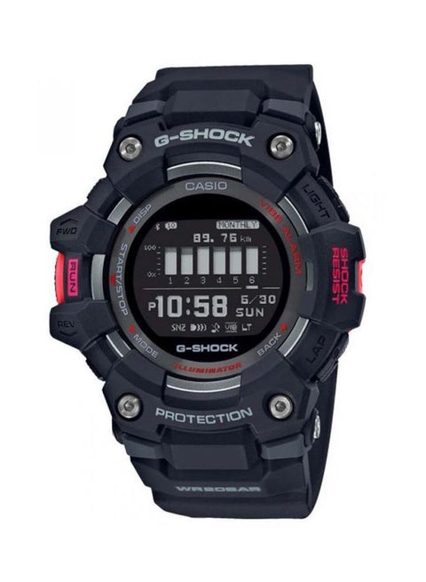 Men's Round Shape Resin Band Digital Wrist Watch 49 mm - Black - GBD-100-1