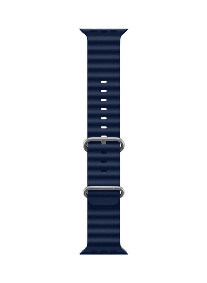 MARGOUN - 2Pack for Apple Watch Ocean Band 49mm 45mm 44mm 42mm Soft Silicone Loop Strap for iWatch Series Ultra/8/7/SE/6/5/4/3/2/1 Black/Dark Blue - Image 1