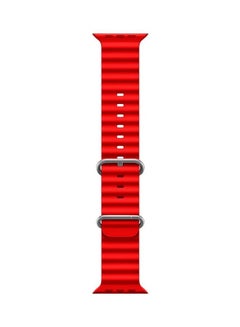 MARGOUN 2Pack for Apple Watch Ocean Band 49mm 45mm 44mm 42mm Soft Silicone Loop Strap for iWatch Series Ultra/8/7/SE/6/5/4/3/2/1 Red/Dark Blue  - Image 5