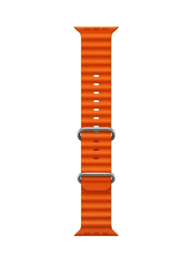 MARGOUN - 2Pack for Apple Watch Ocean Band 49mm 45mm 44mm 42mm Soft Silicone Loop Strap for iWatch Series Ultra/8/7/SE/6/5/4/3/2/1 Yellow/Orange - Image 1