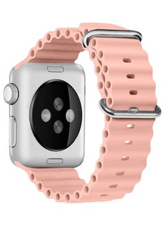 MARGOUN 3Pack for Apple Watch Ocean Band 49mm 45mm 44mm 42mm Soft Silicone Loop Strap for iWatch Series Ultra/8/7/SE/6/5/4/3/2/1 Red/Orange/Pink  - Image 4