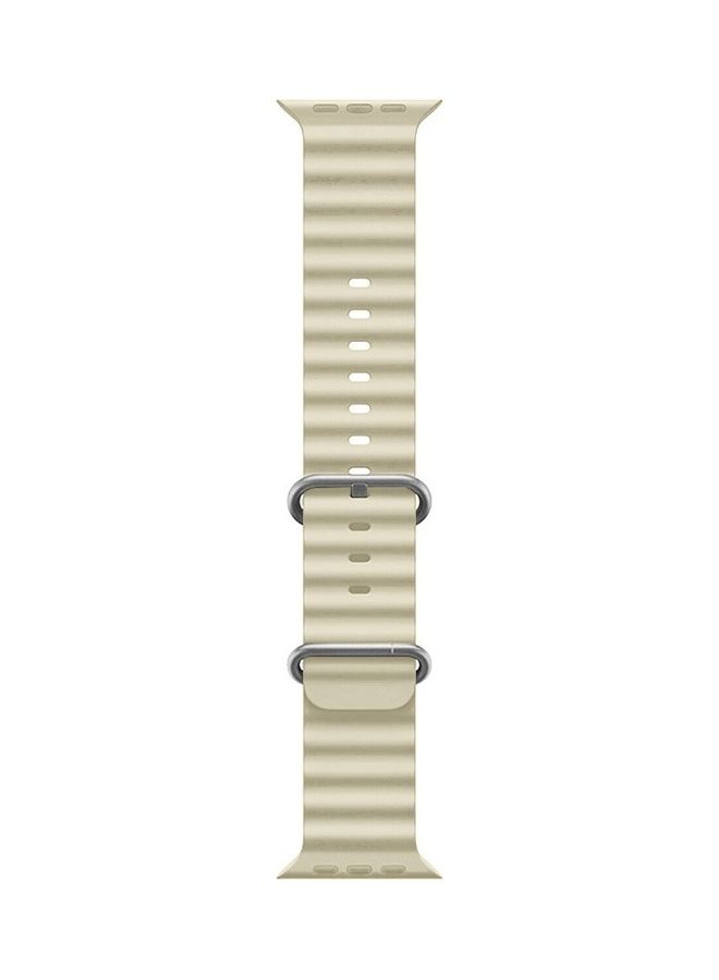 MARGOUN - 2Pack for Apple Watch Ocean Band 49mm 45mm 44mm 42mm Soft Silicone Loop Strap for iWatch Series Ultra/8/7/SE/6/5/4/3/2/1 Beige/Red - Image 1