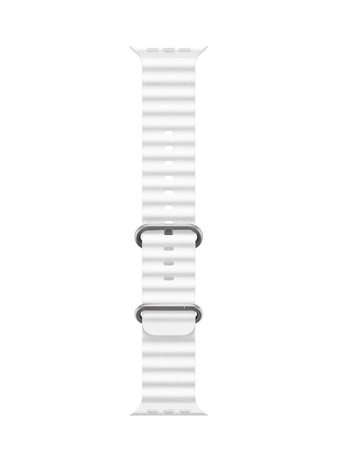 MARGOUN - 2Pack for Apple Watch Ocean Band 49mm 45mm 44mm 42mm Soft Silicone Loop Strap for iWatch Series Ultra/8/7/SE/6/5/4/3/2/1 Black/White - Image 1