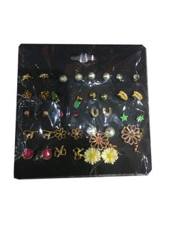 BESTPICKS 20-Pair Alloy Crystal Studded Earrings Set  - Image 1