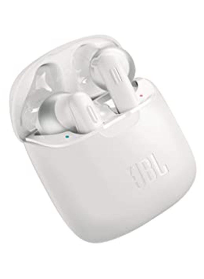 JBL - Tune 220 Bluetooth Wireless In-Ear Earphones With Charging Case White - Image 1