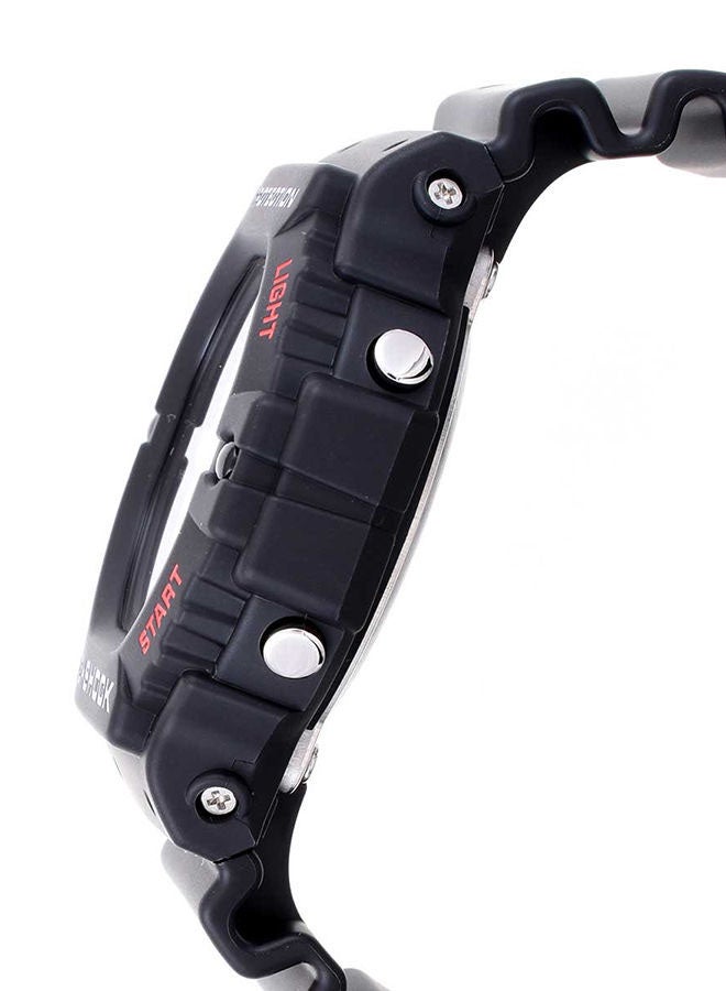 جي شوك ساعة يد رقمية بسوار من السيليكون طراز DW-5900-1DR - 51 مم - لون أسود للرجال - Image 3