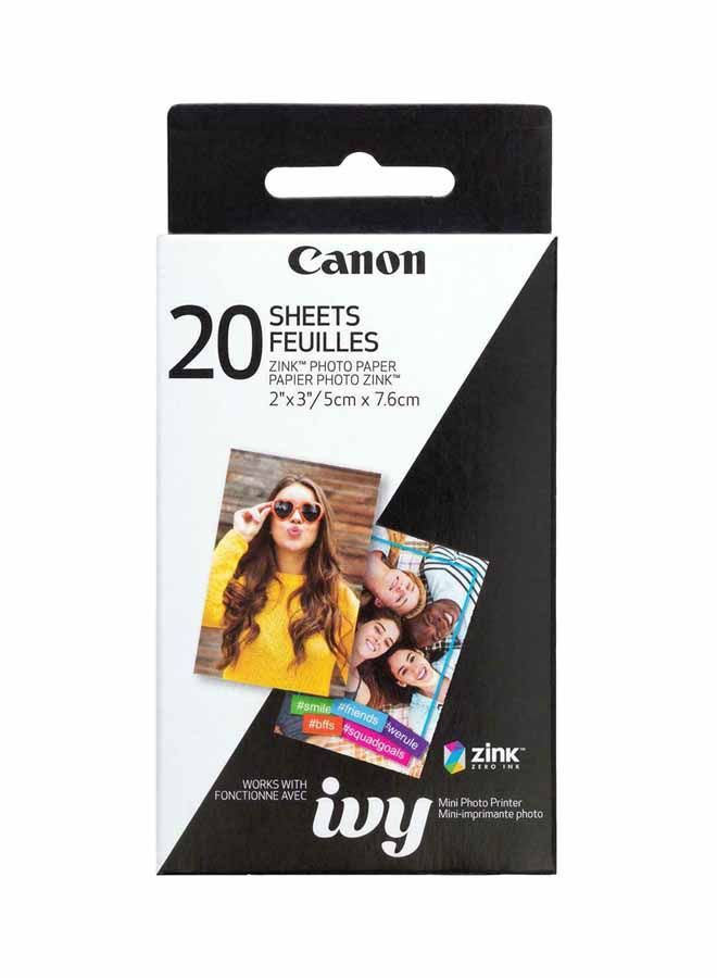 كانون مجموعة أوراق طباعة الصور آيفي زنك مكونة من 20 قطعة - Image 1
