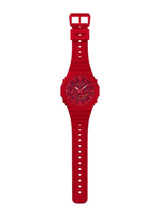 Women's Octagon Shape Plastic Analog & Digital Wrist Watch - Red - GA-2100-4ADR - view 2