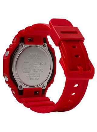Women's Octagon Shape Plastic Analog & Digital Wrist Watch - Red - GA-2100-4ADR - view 3