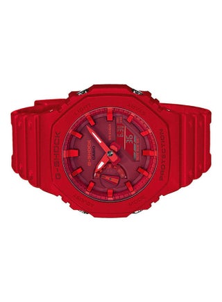 Women's Octagon Shape Plastic Analog & Digital Wrist Watch - Red - GA-2100-4ADR - view 5