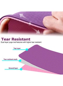 Anti-Skid Yoga Mat 6 mm - Purple 61 X  13 X 13cm - v1670948940/N35881030A_4