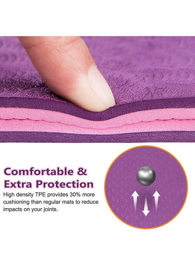 SkyLand Anti-Skid Yoga Mat 6 mm - Purple 61 X  13 X 13cm  - Image 5