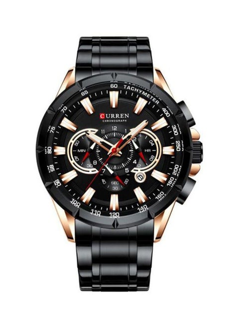 Men's Water Resistant Chronograph Watch 8363 - 48 mm - Black
