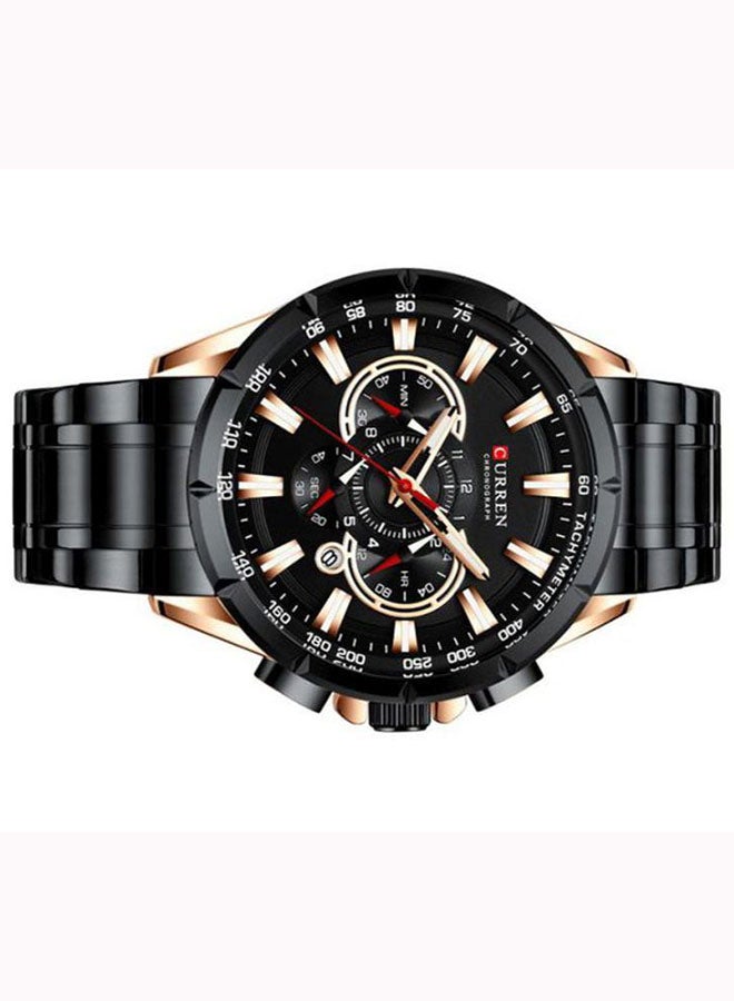Men's Water Resistant Chronograph Watch 8363 - 48 mm - Black