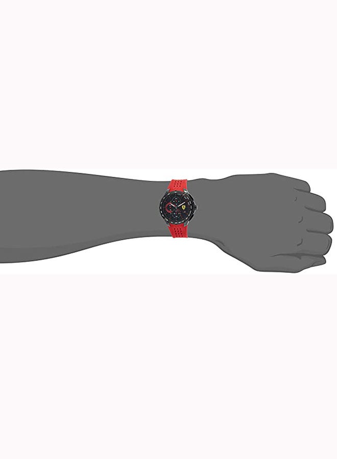 Men's Silicone Quartz Chronograph Wrist Watch With Date Display 830727