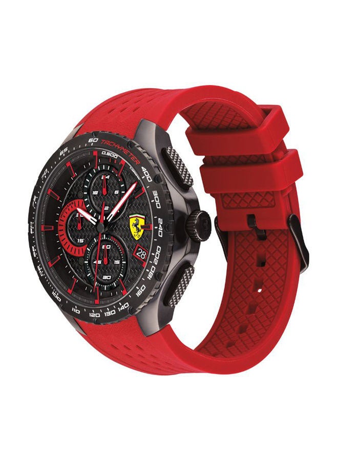 Men's Silicone Quartz Chronograph Wrist Watch With Date Display 830727
