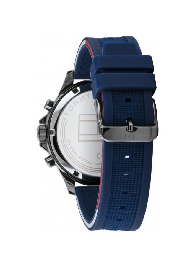 Men's Round Shape Silicone Strap Analog Wrist Watch 46 mm - Blue - 1791721 - v1670948956/N36157250A_2