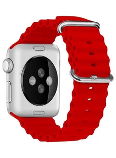MARGOUN 3Pack for Apple Watch Ocean Band 41mm 40mm 38mm Soft Silicone Loop Strap for iWatch Series 8/7/SE/6/5/4/3/2/1 Red/Dark Blue/Pink  - Image 4
