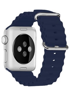 MARGOUN 3Pack for Apple Watch Ocean Band 41mm 40mm 38mm Soft Silicone Loop Strap for iWatch Series 8/7/SE/6/5/4/3/2/1 White/Yellow/Dark Blue  - Image 2