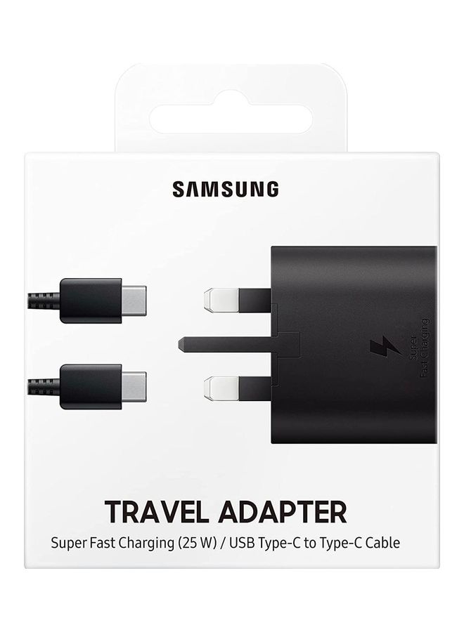 سامسونج المملكة المتحدة 25 واط شاحن أصلي USB نوع C TA800 محول كابل شحن أسرع - Image 1