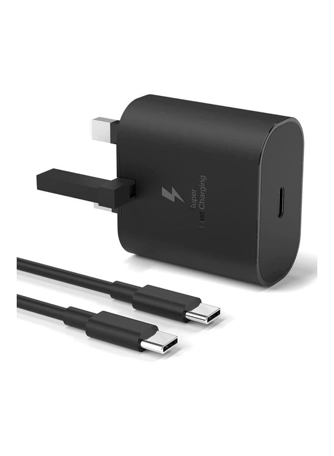 سامسونج المملكة المتحدة 25 واط شاحن أصلي USB نوع C TA800 محول كابل شحن أسرع - Image 2