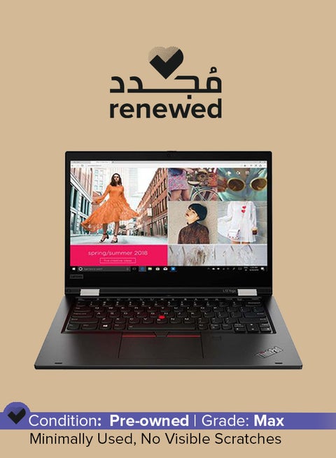 Renewed - Thinkpad Yoga 370 Convertible Laptop With 13.3-Inch Display,Intel Core i5/7300U/8GB DDR4 RAM/256GB SSD/Intel HD Graphics/Windows 10 Pro English Black