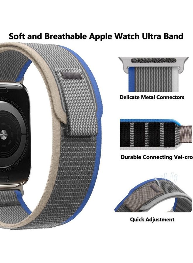 MARGOUN - 2Pack for Apple Watch Trail Band 49mm 45mm 44mm 42mm Nylon Woven Sport Strap for iWatch Series Ultra/8/7/SE/6/5/4/3/2/1 Dark Grey - Image 1