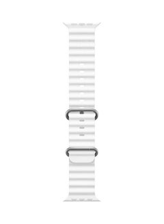 MARGOUN Apple Watch Ocean Band 41mm 40mm 38mm Soft Silicone Loop Strap for iWatch Series 8/7/SE/6/5/4/3/2/1 White  - Image 3