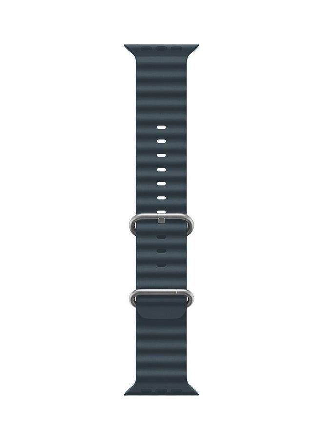 MARGOUN - Apple Watch Ocean Band 49mm 45mm 44mm 42mm Soft Silicone Loop Strap for iWatch Series Ultra/8/7/SE/6/5/4/3/2/1 Midnight Blue - Image 1