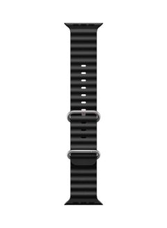 MARGOUN Apple Watch Ocean Band 41mm 40mm 38mm Soft Silicone Loop Strap for iWatch Series 8/7/SE/6/5/4/3/2/1 Black  - Image 3