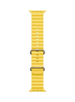 MARGOUN Apple Watch Ocean Band 49mm 45mm 44mm 42mm Soft Silicone Loop Strap for iWatch Series Ultra/8/7/SE/6/5/4/3/2/1 Yellow  - Image 3