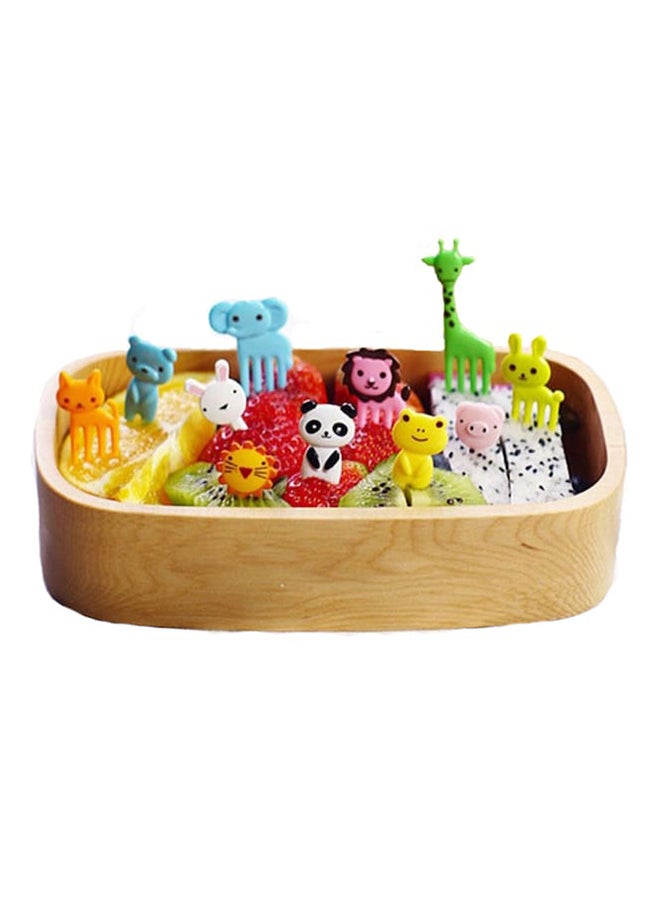 LO.BABY.VE 10-Piece Mini Cartoon Animal Fruit Forks Set  - Image 3