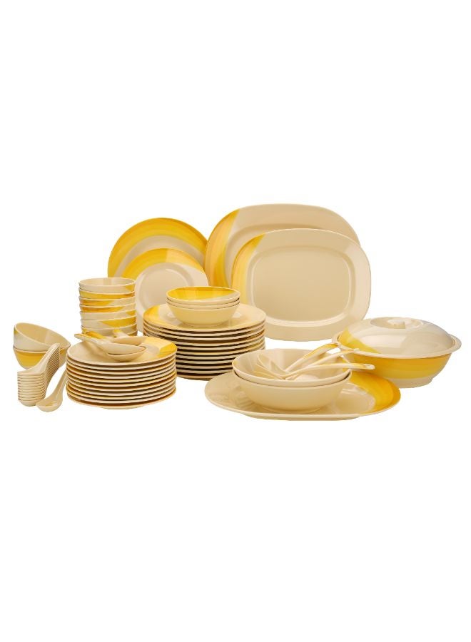 64-Piece Melamine Dinnerware Set Multicolour 