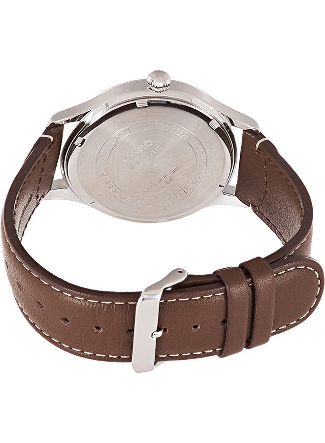 كاسيو ساعة يد بعقارب وسوار من الجلد - طراز MTP-E113L-5ADF للرجال - Image 3