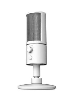 Seiren X USB Streaming Microphone - Professional Grade, Built-in Shock Mount, Supercardiod Pick-Up Pattern, Anodized Aluminum - Mercury White