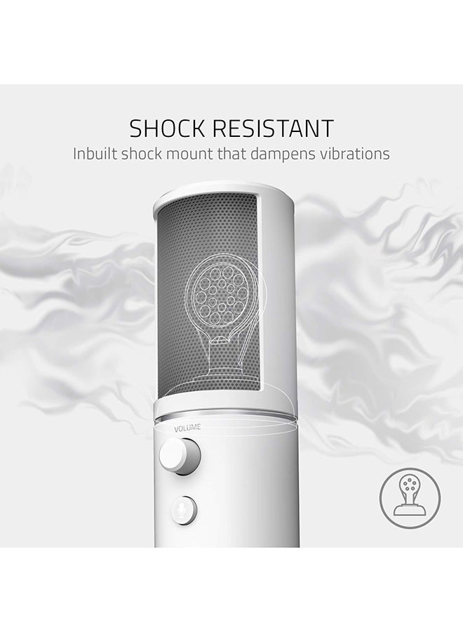 RAZER Seiren X USB Streaming Microphone - Professional Grade, Built-in Shock Mount, Supercardiod Pick-Up Pattern, Anodized Aluminum - Mercury White  - Image 4