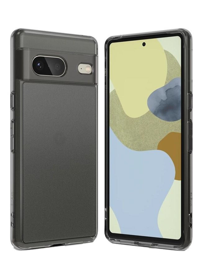 Ringke Fusion Compatible With Google Pixel 7 Case Minimal Yellowing Anti-Scratch Hard Clear Back Shockproof TPU Bumper Drop Protection Phone Cover Matte Smoke Black - Image 1