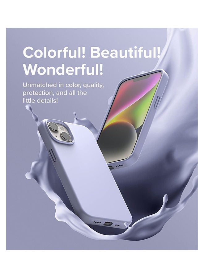 رينجك غطاء سيليكون لجهاز آيفون 14 خفيف الوزن مرن مقاوم للخدوش ناعم من الألياف الدقيقة حماية كاملة للجسم - Image 3