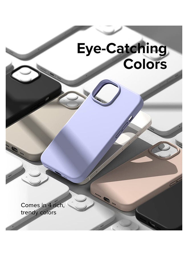 رينجك غطاء سيليكون لجهاز آيفون 14 خفيف الوزن مرن مقاوم للخدوش ناعم من الألياف الدقيقة حماية كاملة للجسم - Image 4