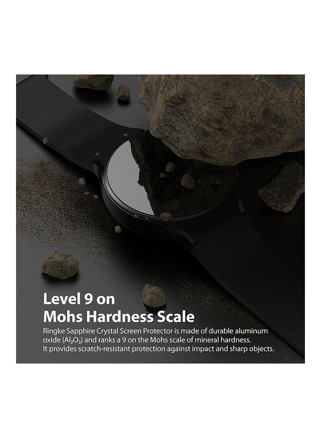 رينجك حماية شاشة جالاكسي ووتش 5 أو 4 44 مم من زجاج الياقوت المقسى 9H مقاوم للخدش تغطيه كاملة - Image 4