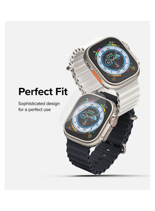 Ringke - Tempered Glass Pack Of 4 For Apple Watch Ultra 49mm Screen Protector 9H Hardness Anti Scratch Full Cover Protective Film Clear - Image 1