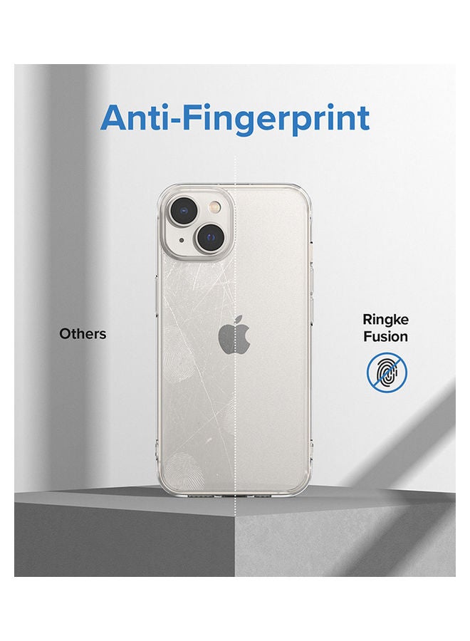 Ringke Fusion Cover For iPhone 14 Plus Case Minimal Yellowing Anti Scratch Hard Clear Back Shockproof TPU Bumper Drop Protection Black - Image 3