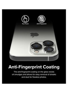 Ringke Camera Lens Frame Glass For iPhone 14 Pro And Pro Max Protector Anti Fingerprint Aluminum Alloy Adhesive Coating Black  - Image 5