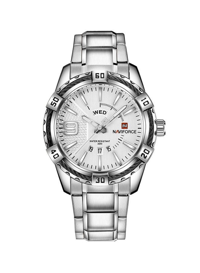 NAVIFORCE Men's Stainless Steel Analog Watch NF9117S S/W - Image 1