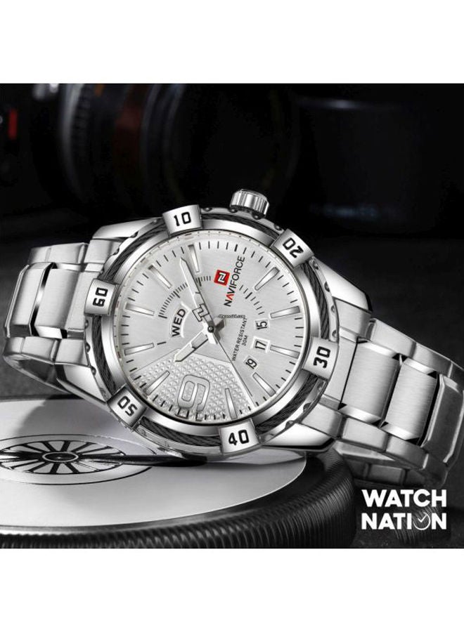 NAVIFORCE Men's Stainless Steel Analog Watch NF9117S S/W - Image 3