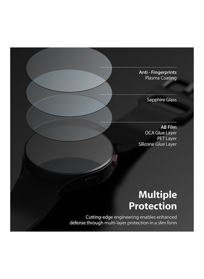 رينجك حماية شاشة جالاكسي ووتش 5 أو 4 40 مم من زجاج الياقوت المقسى بصلابة 9H مضاد للخدش تغطي كامل الشاشة - Image 4