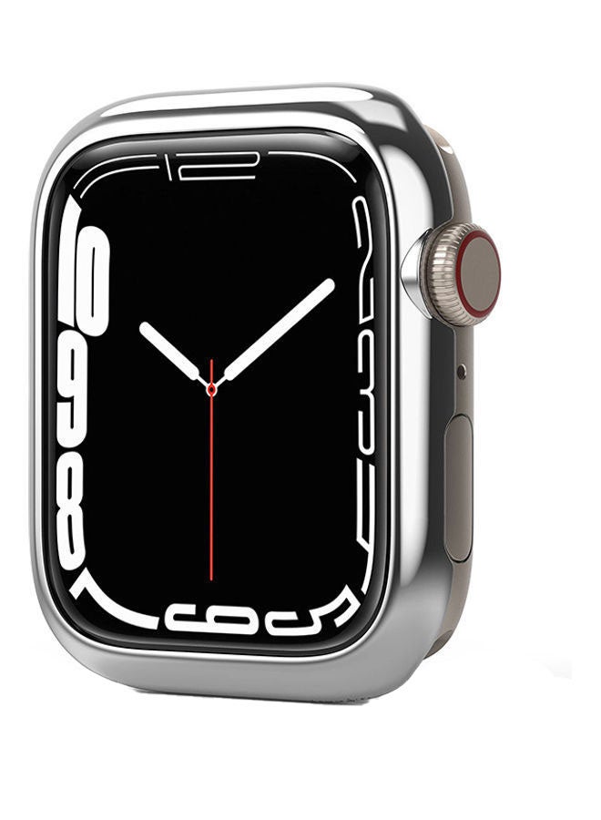 Ringke Bezel Styling For Apple Watch 8 Or 7 45mm Stainless Steel Adhesive Frame Ring Cover Anti Scratch Protection Silver  - Image 1