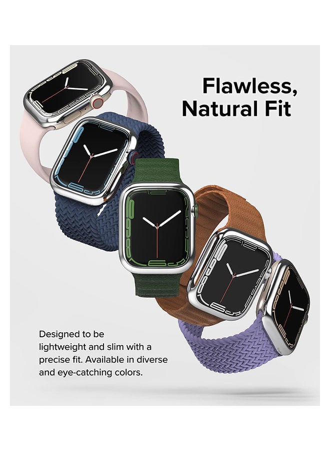 Ringke Bezel Styling For Apple Watch 8 Or 7 45mm Stainless Steel Adhesive Frame Ring Cover Anti Scratch Protection Silver  - Image 3